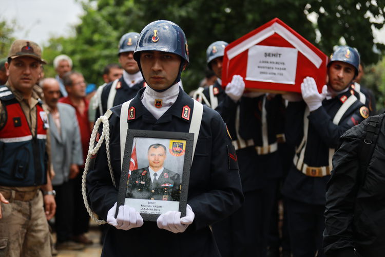 Şehit Jandarma Astsubay Mustafa Yaşar  Son Yolculuğuna Uğurlandı