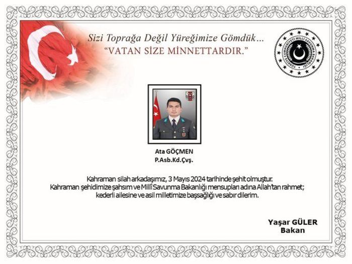 'Pençe Kilit' Bölgesinde Yıldırım Düşmesi Sonucu Bir Asker Daha Şehit Oldu