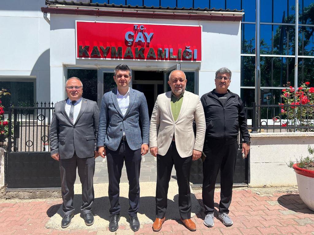 KASAPOĞLU, ÇAY KAYMAKAMI EMRE YEŞİLBAŞ'I ZİYARET ETTİ