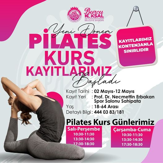 Afyonkarahisar Belediyesi Yeni Dönem Plates Kurs Kayıtlarını Başlattı