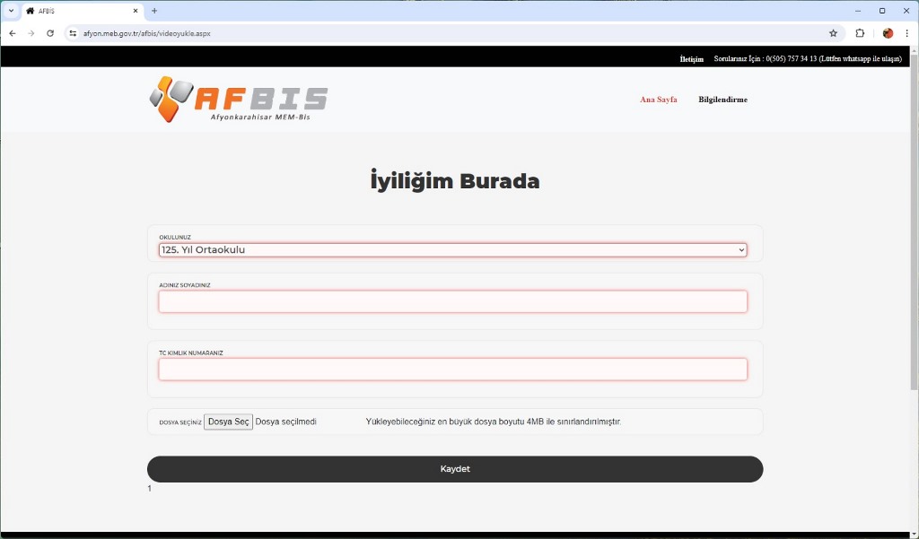 AFYONKARAHİSAR’DA ÖĞRENCİLER İYİLİKTE YARIŞACAK
