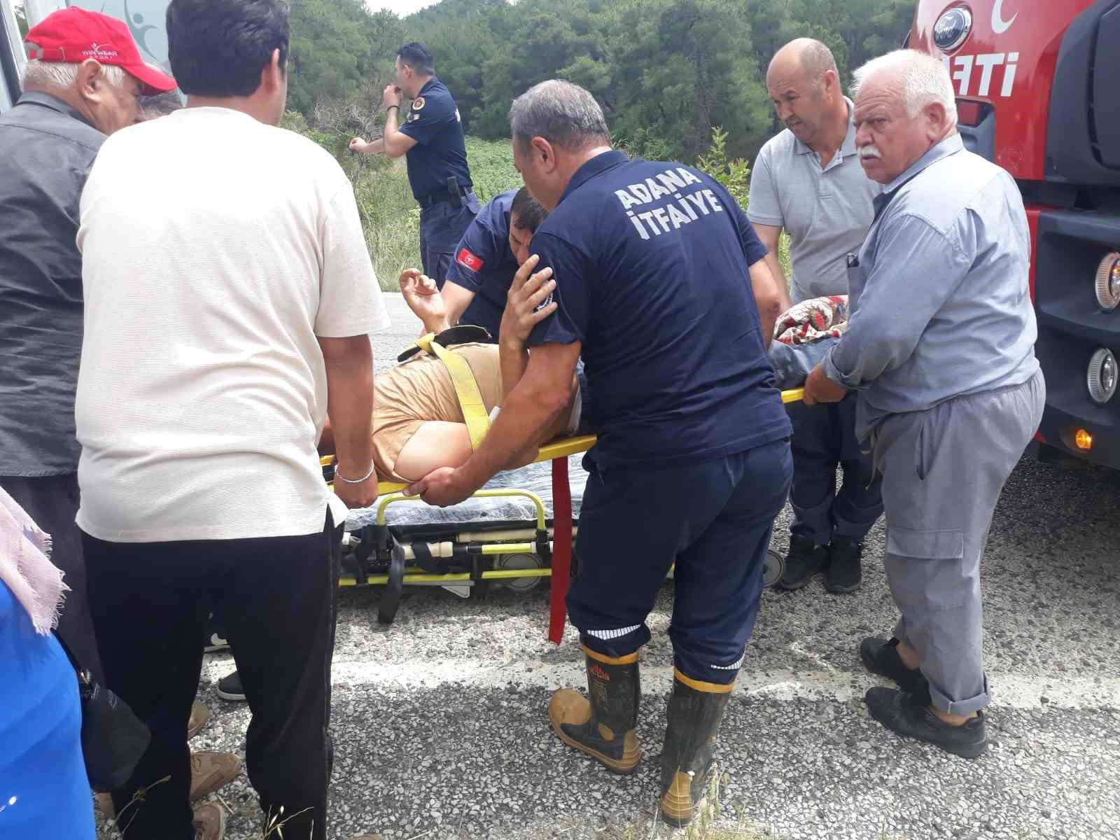 Çapa Yaparken Ayağını Makineye Kaptırdı!