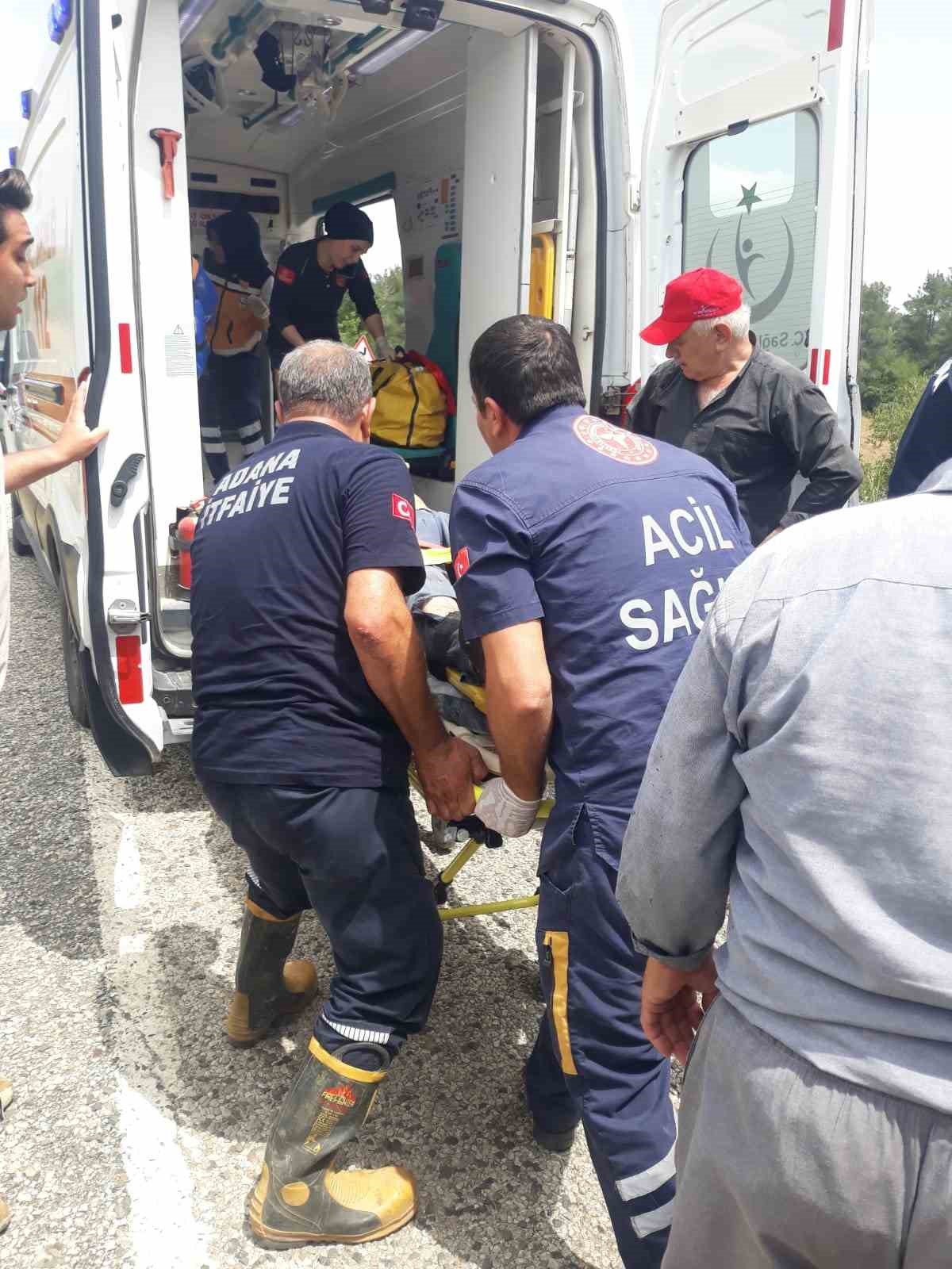 Çapa Yaparken Ayağını Makineye Kaptırdı!
