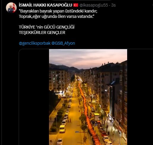 KASAPOĞLU'NDAN GENÇLERE TEŞEKKÜR