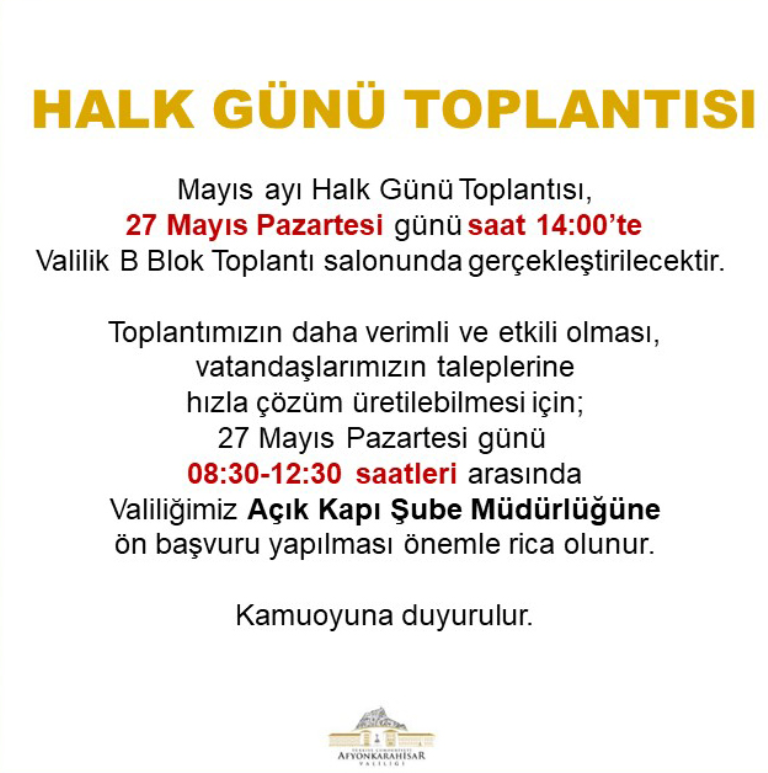 VALİ YİĞİTBAŞI VATANDAŞLARI DİNLEYECEK