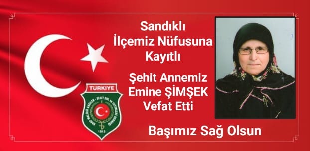 AFYON'UN ACI KAYBI ŞEHİT ANNESİ VEFAT ETTİ