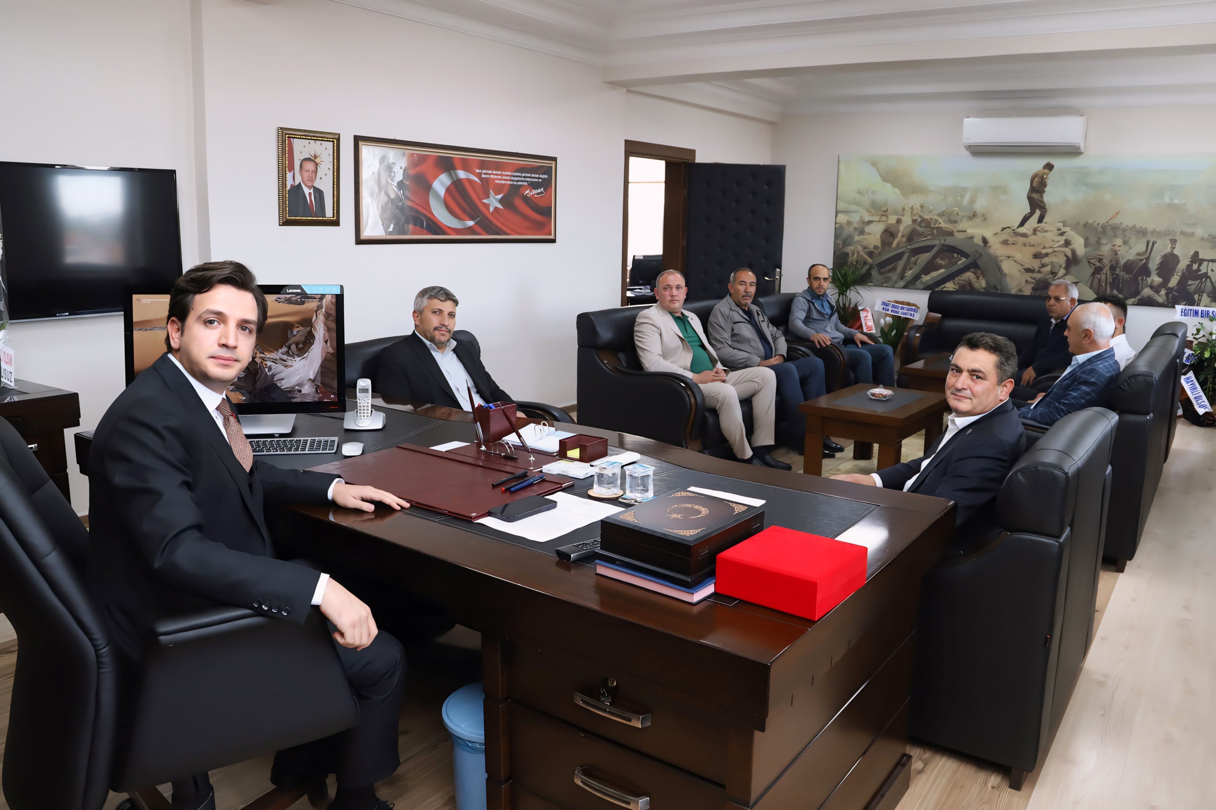 Çobanların Yeni Kaymakamına Başkan Altuntaş ve AK Partililerden Ziyaret