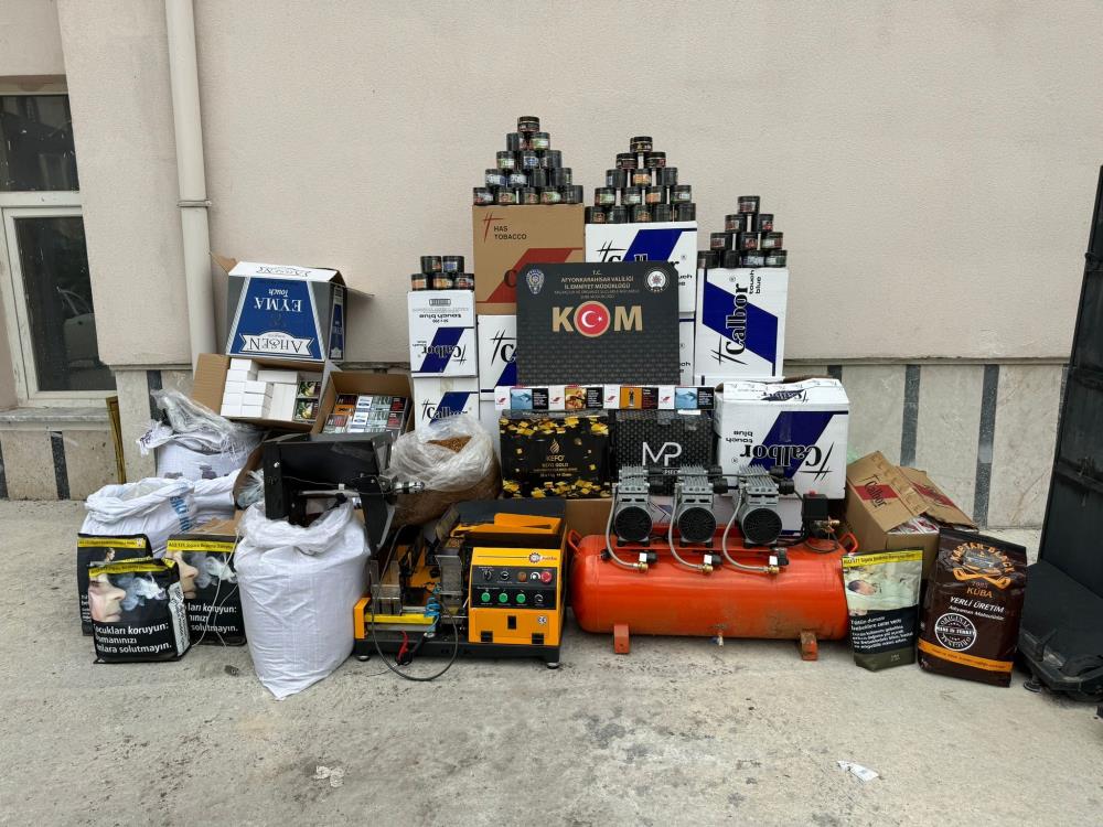 Kaçak Tütün Ürünleri Ele Geçirildi! İscehisar’da 2 işyeri ve 1 ikamette arama yapıldı