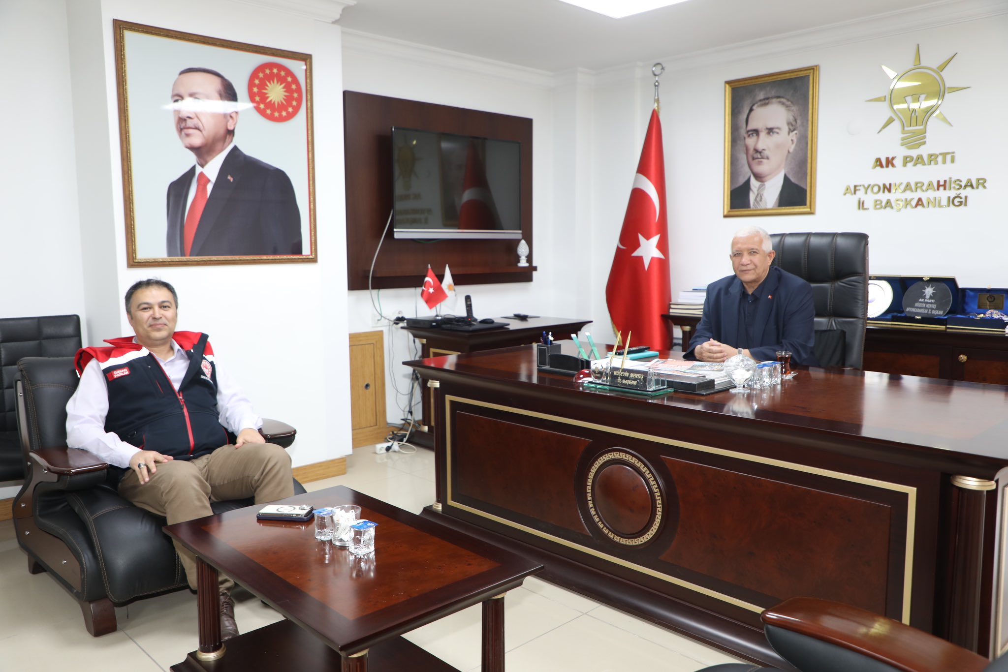 Başkan Menteş'in Misafiri Müdür Parlak Oldu
