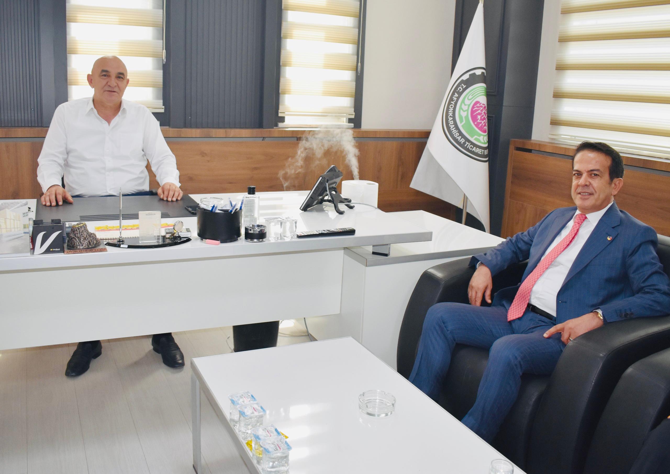 ’’ AFYONKARAHİSAR TİCARET BORSASI TOBB YÖNETİM KURULU ÜYESİ ÇANDIR’I AĞIRLADI ‘’