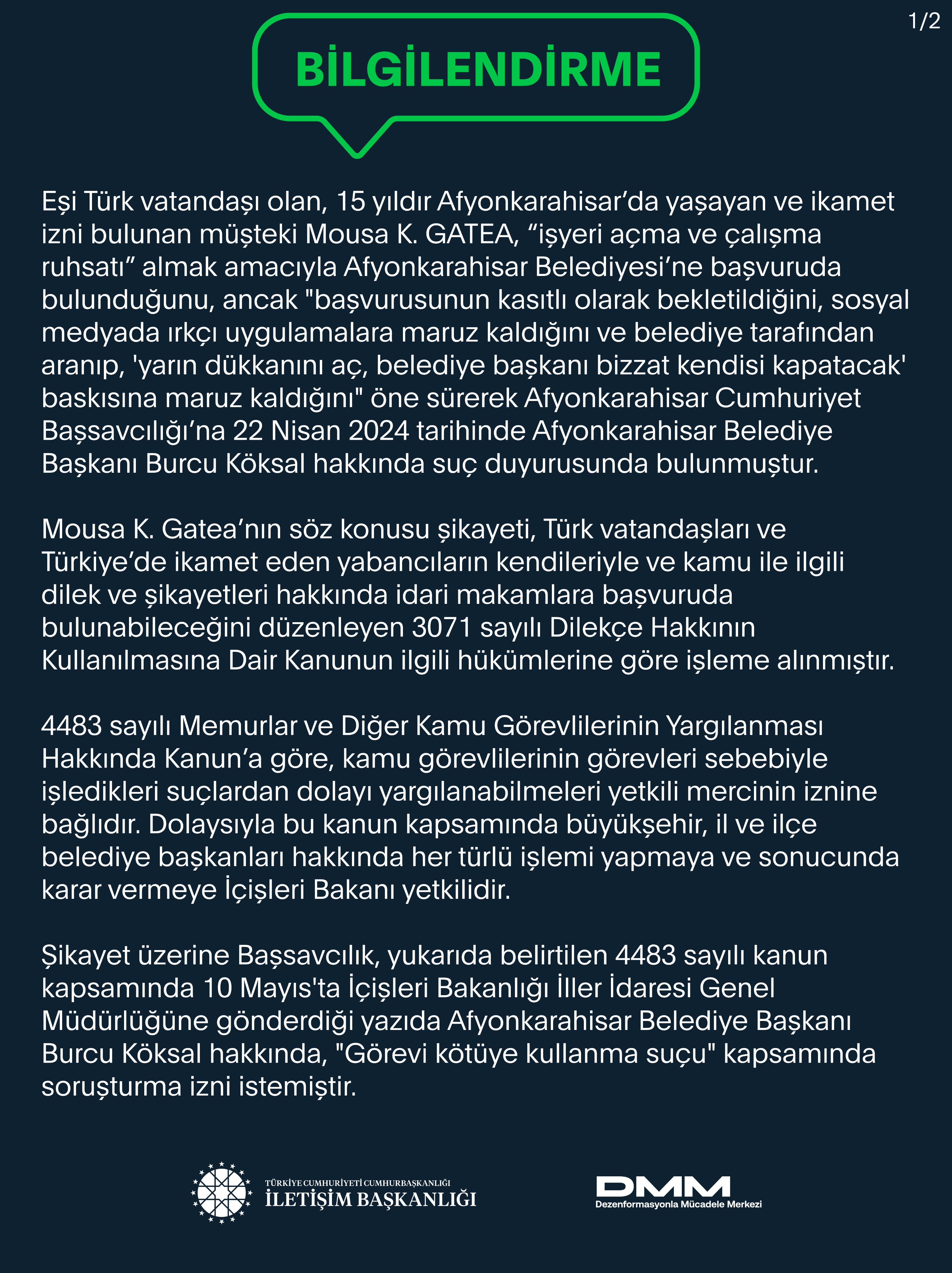 Köksal Hakkında DMM'den Önemli Açıklama: Yasal Süreç Prosedürlere Uygun Şekilde İlerliyor