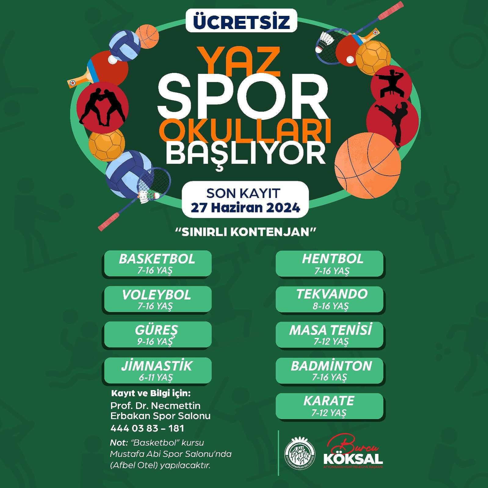 Belediyeden Çocuklara Müjde Yaz Spor Okulları Kayıtları Başladı