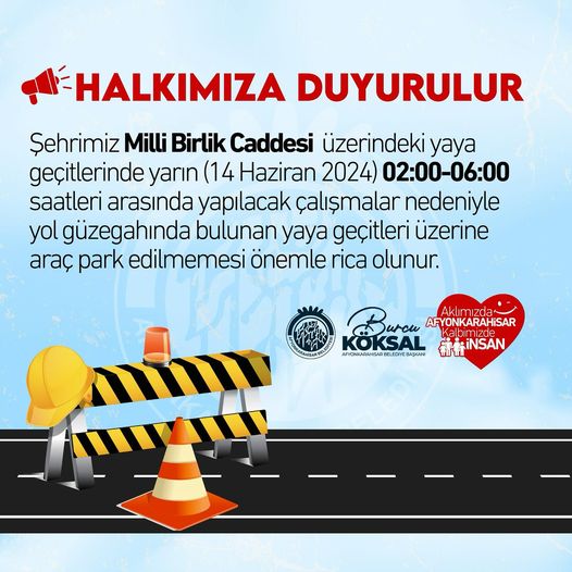 Belediye Uyardı Yaya Geçitlerinde Çalışma Var Sürücüler Dikkat