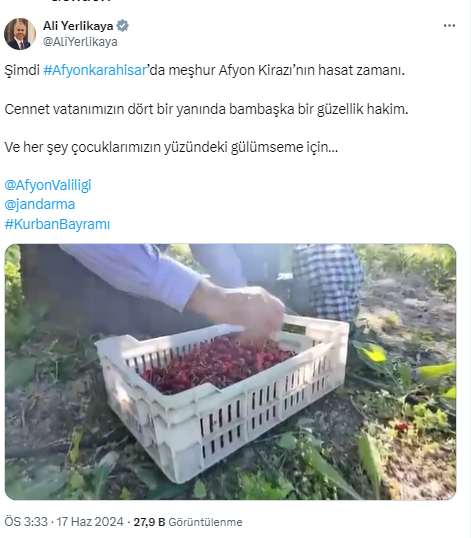 Afyonkarahisar'ın Tanıtılması İçin Bakan Yerlikaya'dan Destek