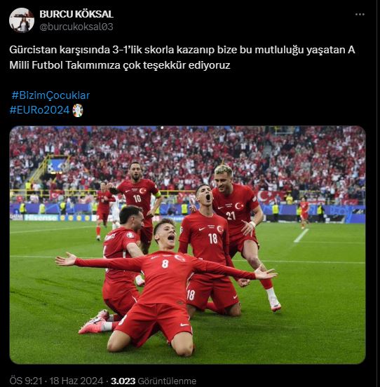 KÖKSAL, A Milli Futbol Takımı'nı Kent meydanında dev ekranda izledi