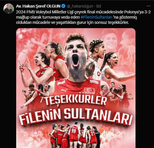 "MÜCADELELERİ VE YAŞATTIĞI GURURDAN DOLAYI SONSUZ TEŞEKKÜRLER"