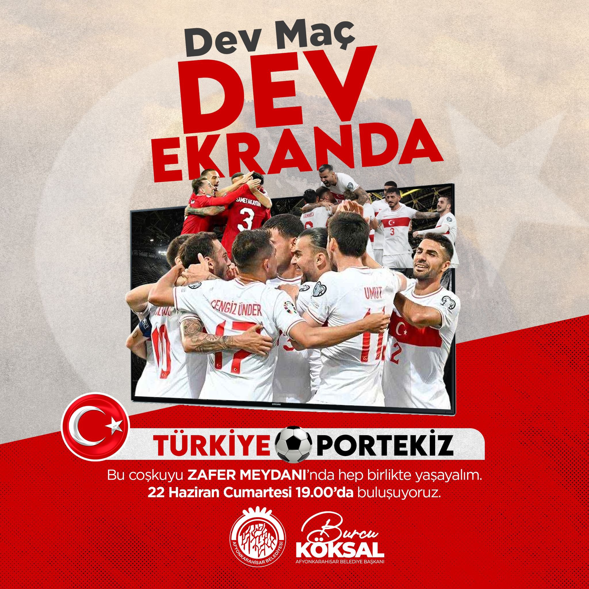Afyonkarahisar Türkiye’nin Milli Heyecanına Ortak Olacak!  Zafer Meydanı Coşkuya Hazır
