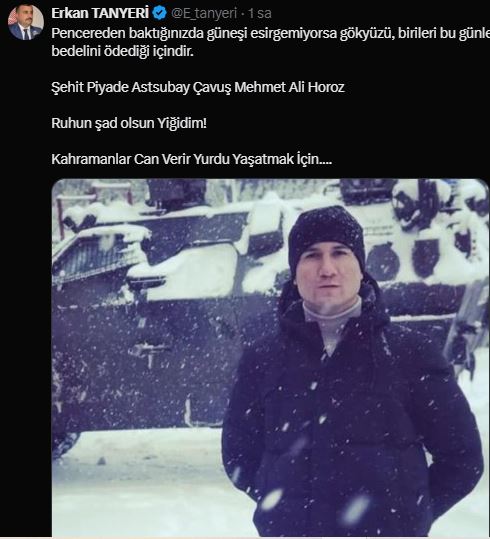 İl Nüfus Müdürü Erkan Tanyeri'nin Duygusal Paylaşımı