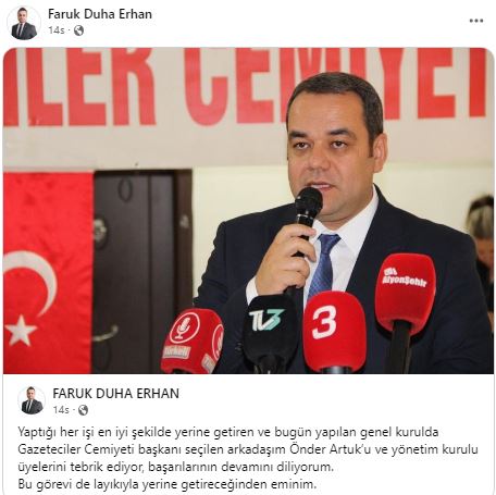 Başkan Erhan'dan Başkan Artuk'a Övgü Dolu Sözler