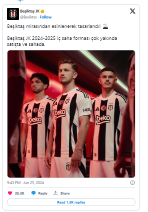 Beşiktaş, Yeni Sezonda Formayı Paylaştı