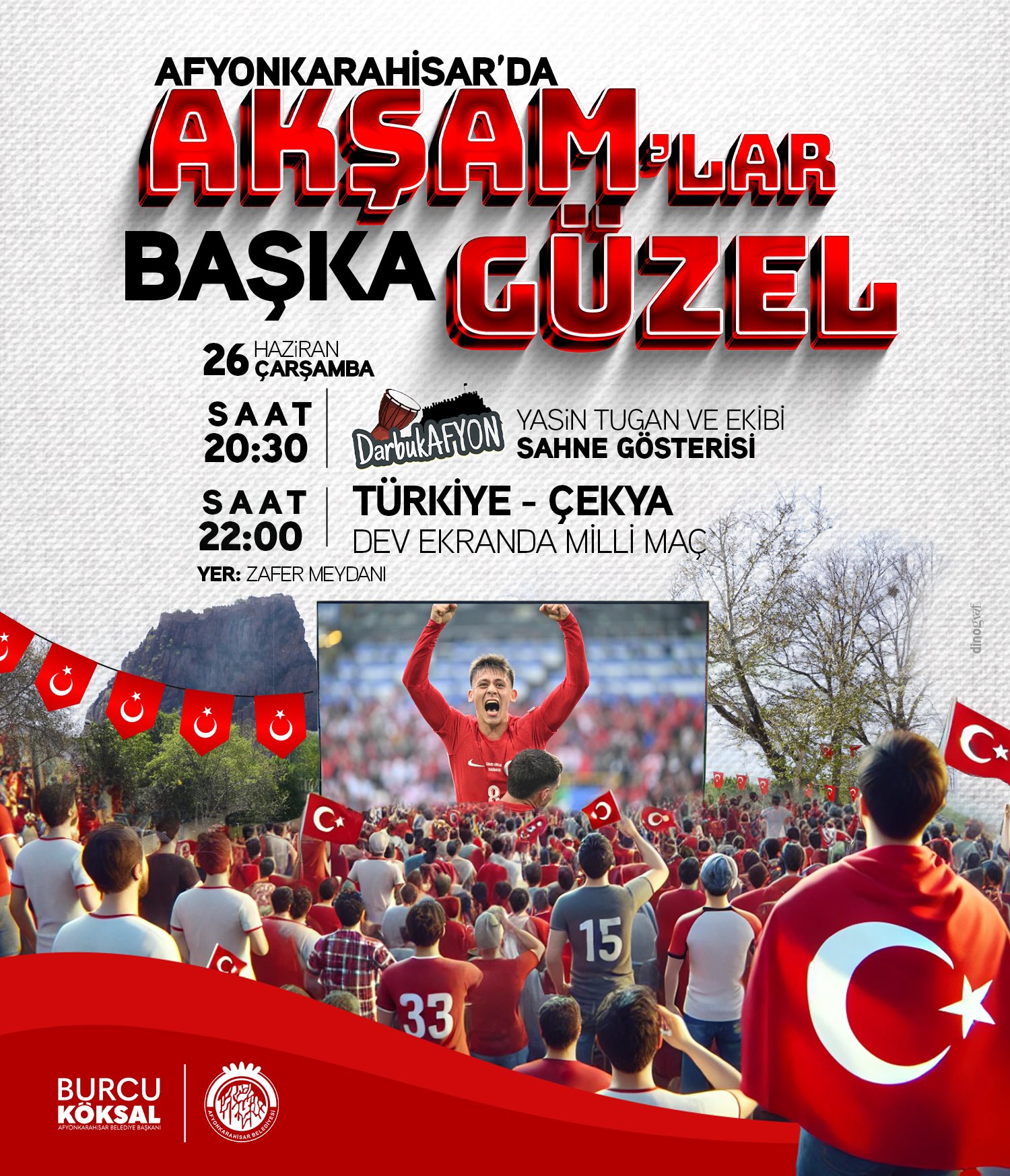 Afyonkarahisar Belediye Başkanı Burcu Köksal Duyurdu!  EURO 2024 Etkinlikleri Zafer Meydanı'nda Sürüyor…