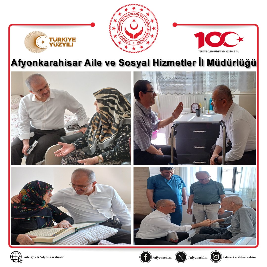 Aile ve Sosyal Hizmetler İl Müdürü  Erdoğan'dan Bolvadin Huzurevi Ziyareti