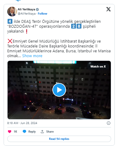 4 İlde DEAŞ Operasyonu Düzenledi!