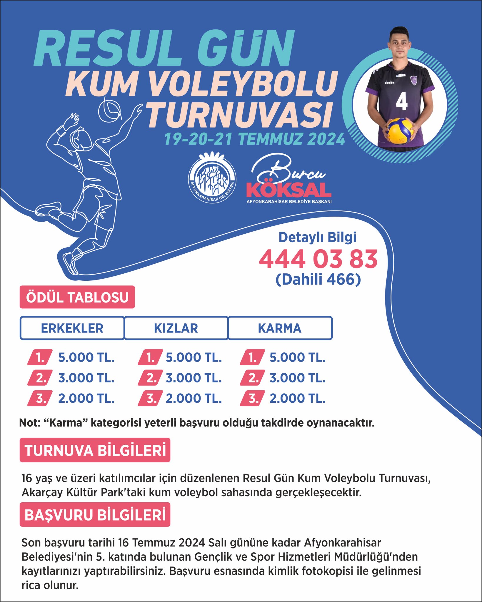 Afyon Belediyesi, Resul Gün Anısına "Kum Voleybolu Turnuvası" Düzenleyecek