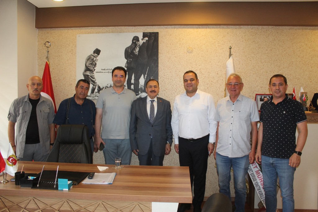 VEYSEL EROĞLU, AFYON GAZETECİLER CEMİYETİ'Nİ ZİYARET ETTİ