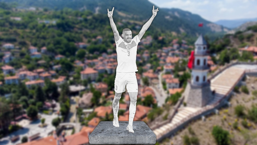 Merih Demiral’ın Heykeli Dikilecek!  Bolu'ya Demiral'ın bozkurt işareti yapan heykeli dikilecek