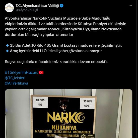 AFYONKARAHİSAR NARKOTİK POLİSİ  ZEHİR TACİRLERİNE GÖZ AÇTIRMIYOR