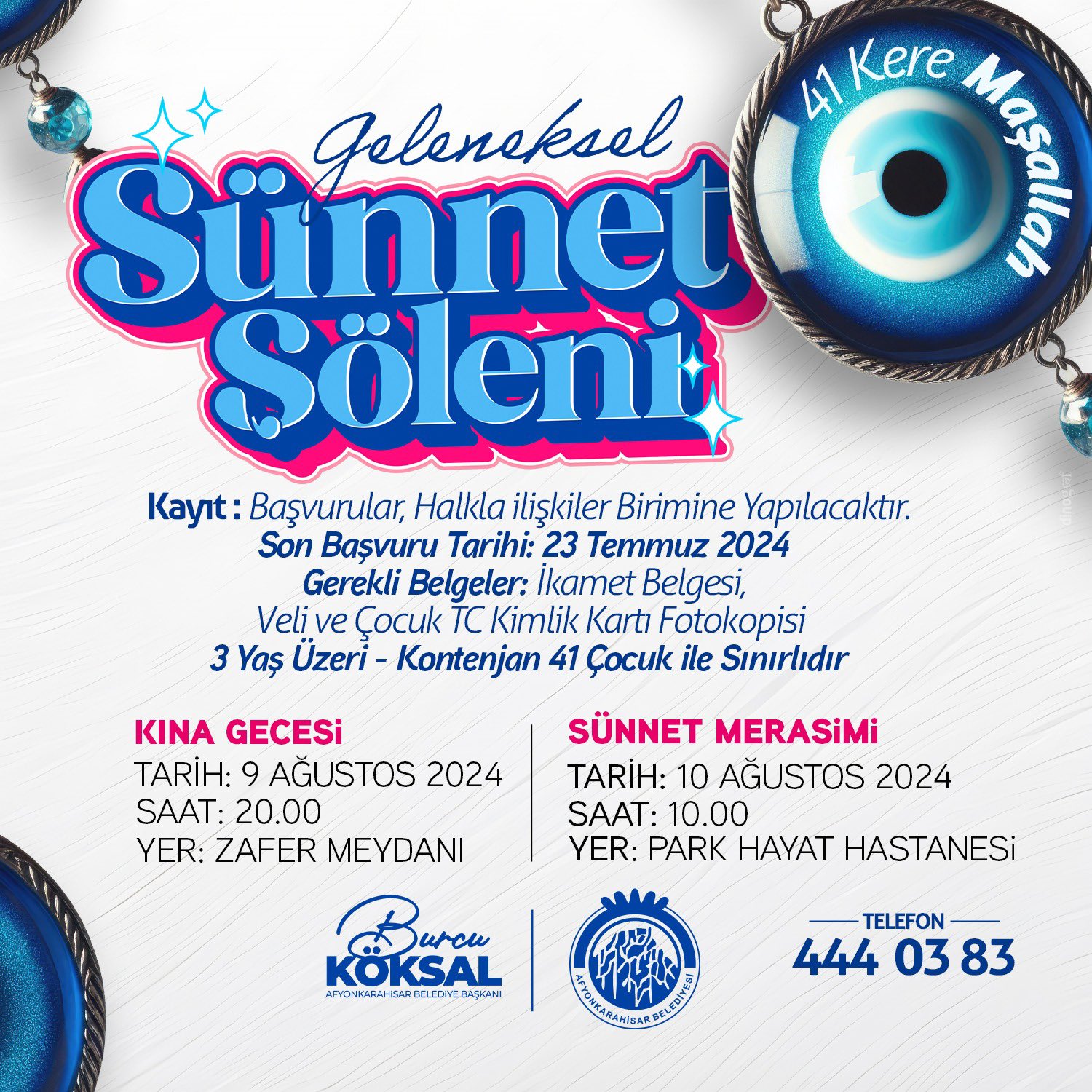 Afyonkarahisar Belediyesi Sünnet Şöleni Tarihleri Belirledi!