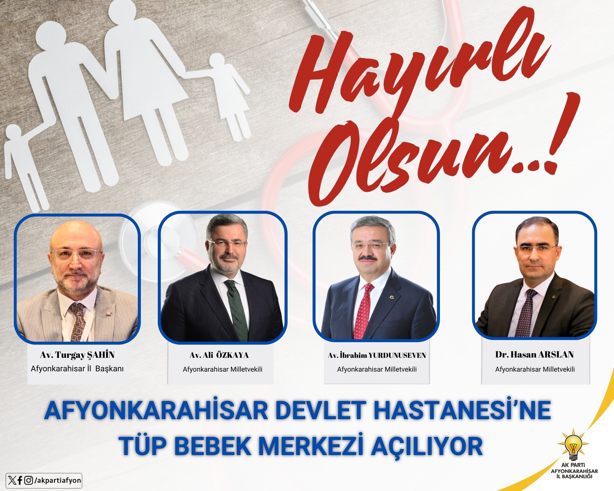 Afyonkarahisar Devlet Hastanesi'nde Tüp Bebek Merkezi Açılıyor