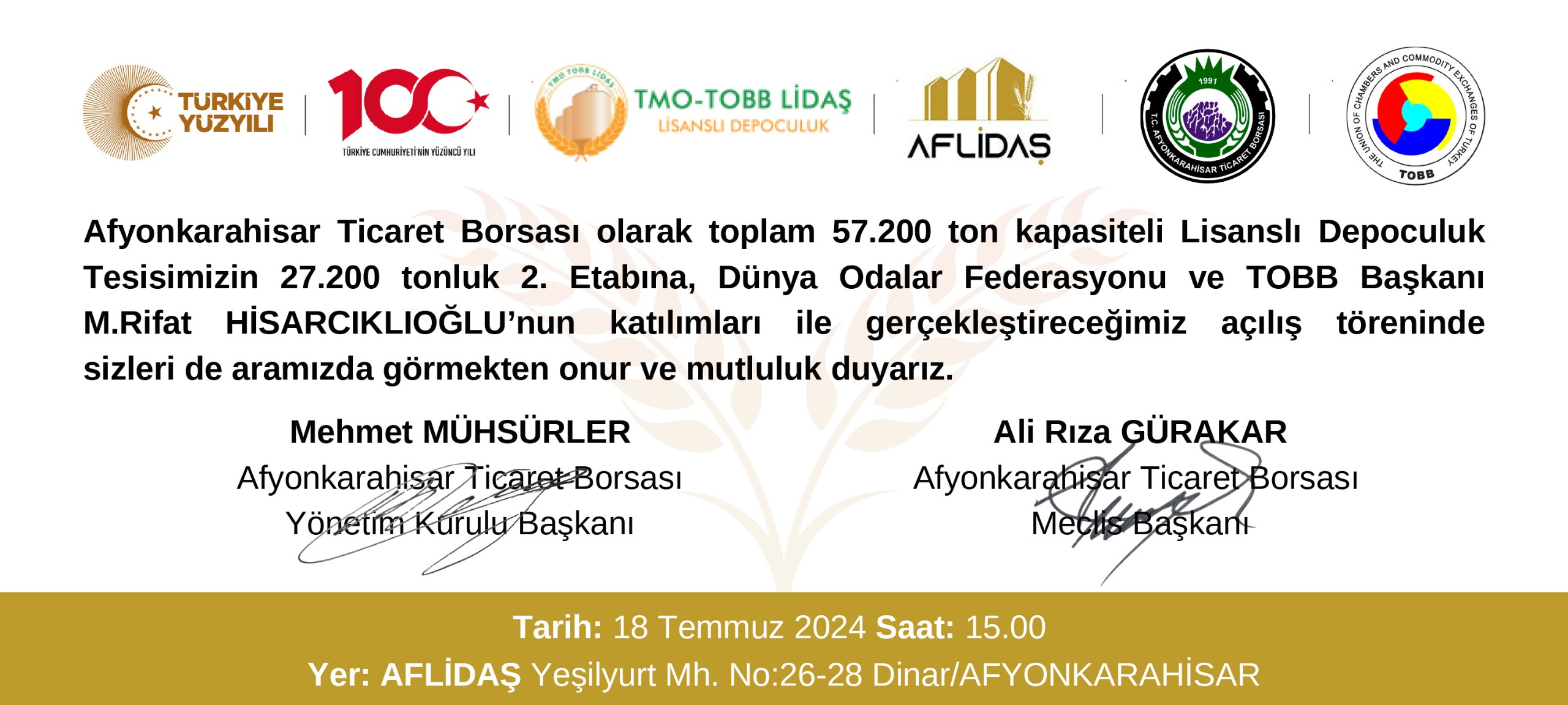 “TOBB Başkanı Hisarcıklıoğlu Açılış Töreni İçin Afyonkarahisar’a Geliyor”