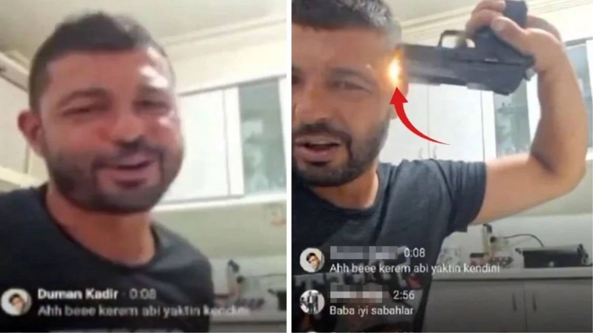İnternette Canlı Yayın Korkunç Sonla Bitti: Kendisini Tabancayla Kafasından Vurdu!