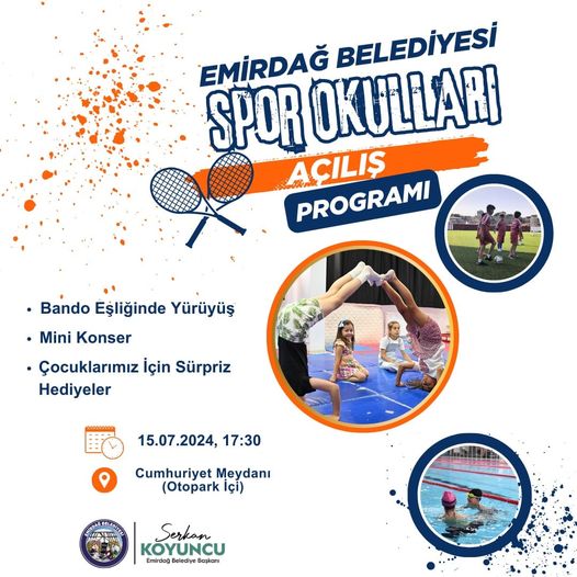EMİRDAĞ BELEDİYESİ YAZ SPOR OKULLARI AÇILIŞ TÖRENİ GERÇEKLEŞTİRİLECEK