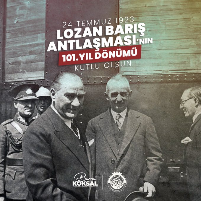 Başkan Burcu Köksal’dan Lozan Barış Antlaşması’nın 101. Yılı Mesajı