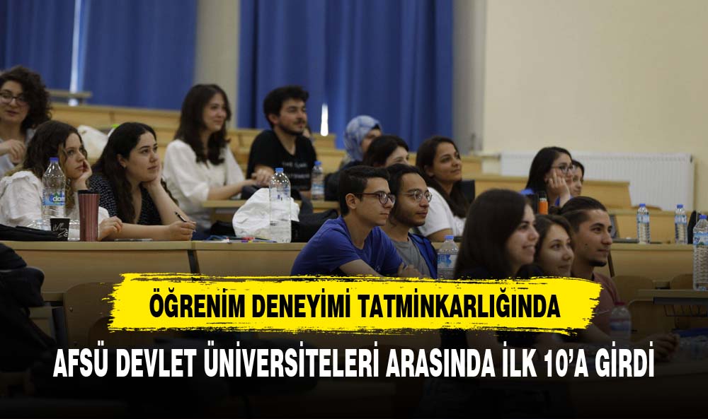 AFSÜ'DEN BÜYÜK BAŞARI