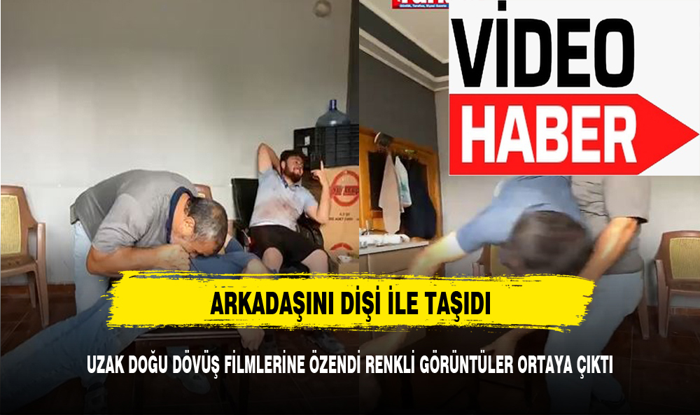 Kunghu Filmine Özendi: Kilolarca Ağırlığındaki Arkadaşını Diş ile Kaldırarak Taşıdı!