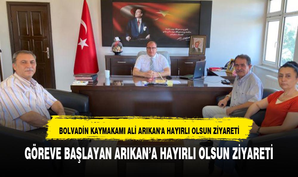 BOLVADİN KAYMAKAMI ALİ ARIKAN'A HAYIRLI OLSUN ZİYARETİ