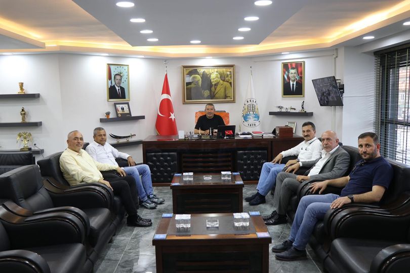 ISPARTA TİCARET BORSASI HEYETİNDEN DİNAR BELEDİYE BAŞKANI TOPÇU'YA ZİYARET
