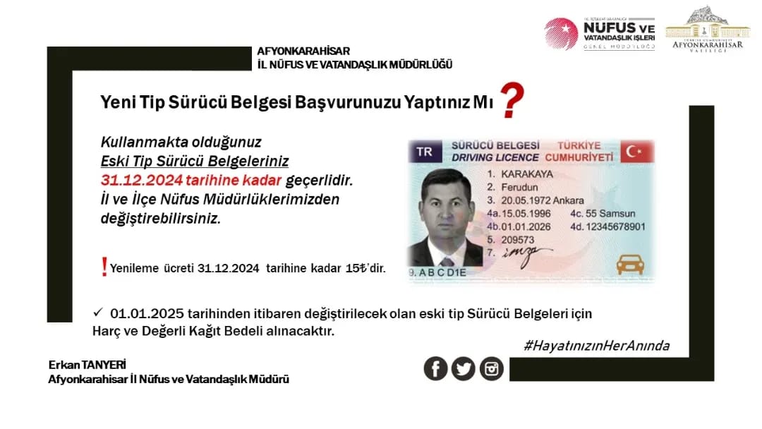 AFYONKARAHİSAR İL NÜFUS MÜDÜRLÜĞÜ YENİLİKLER HAKKINDA BİLGİLENDİRDİ!