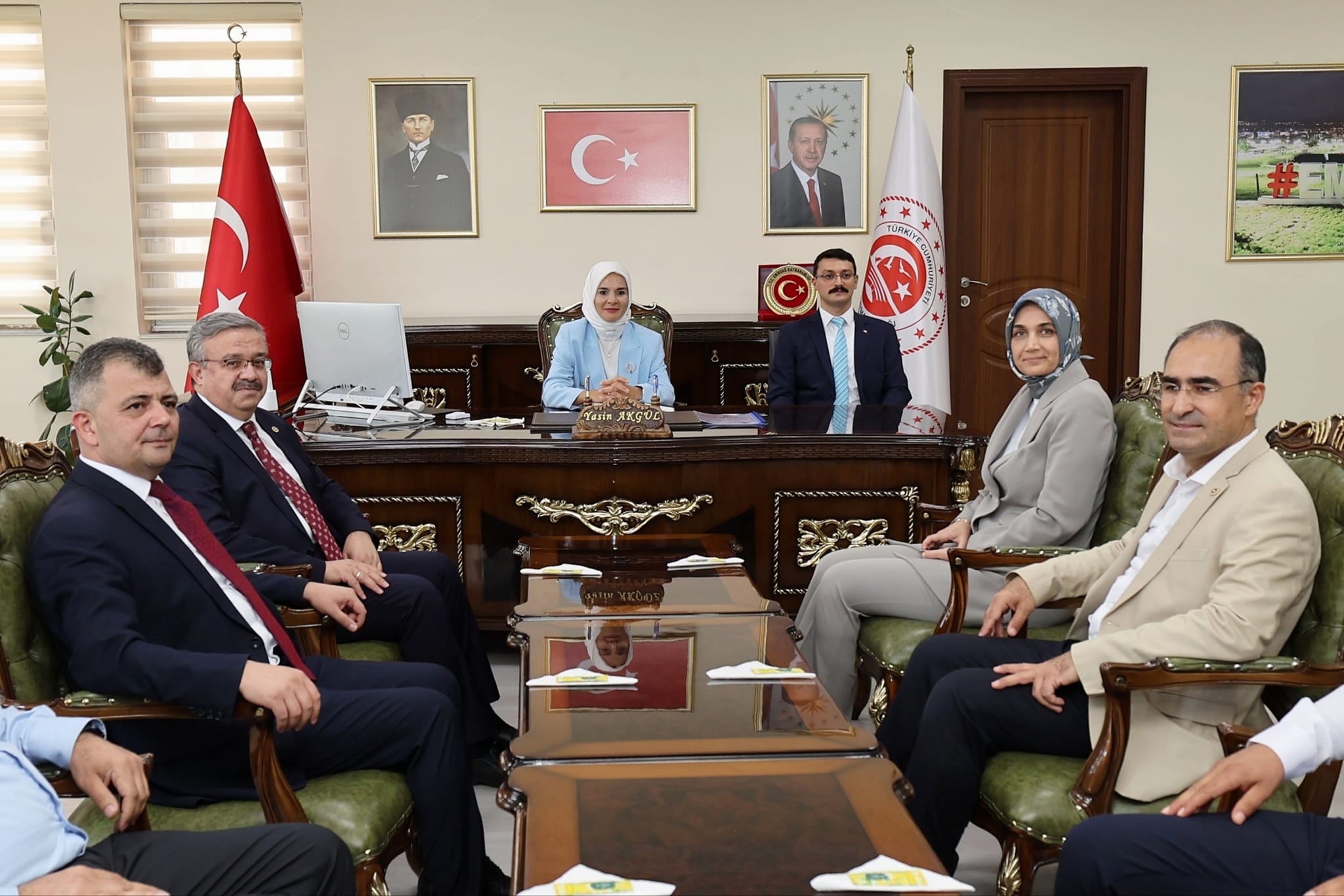 Bakan Göktaş Ve Vali Yiğitbaşı Yeni Kaymakamı Ziyaret Ettiler