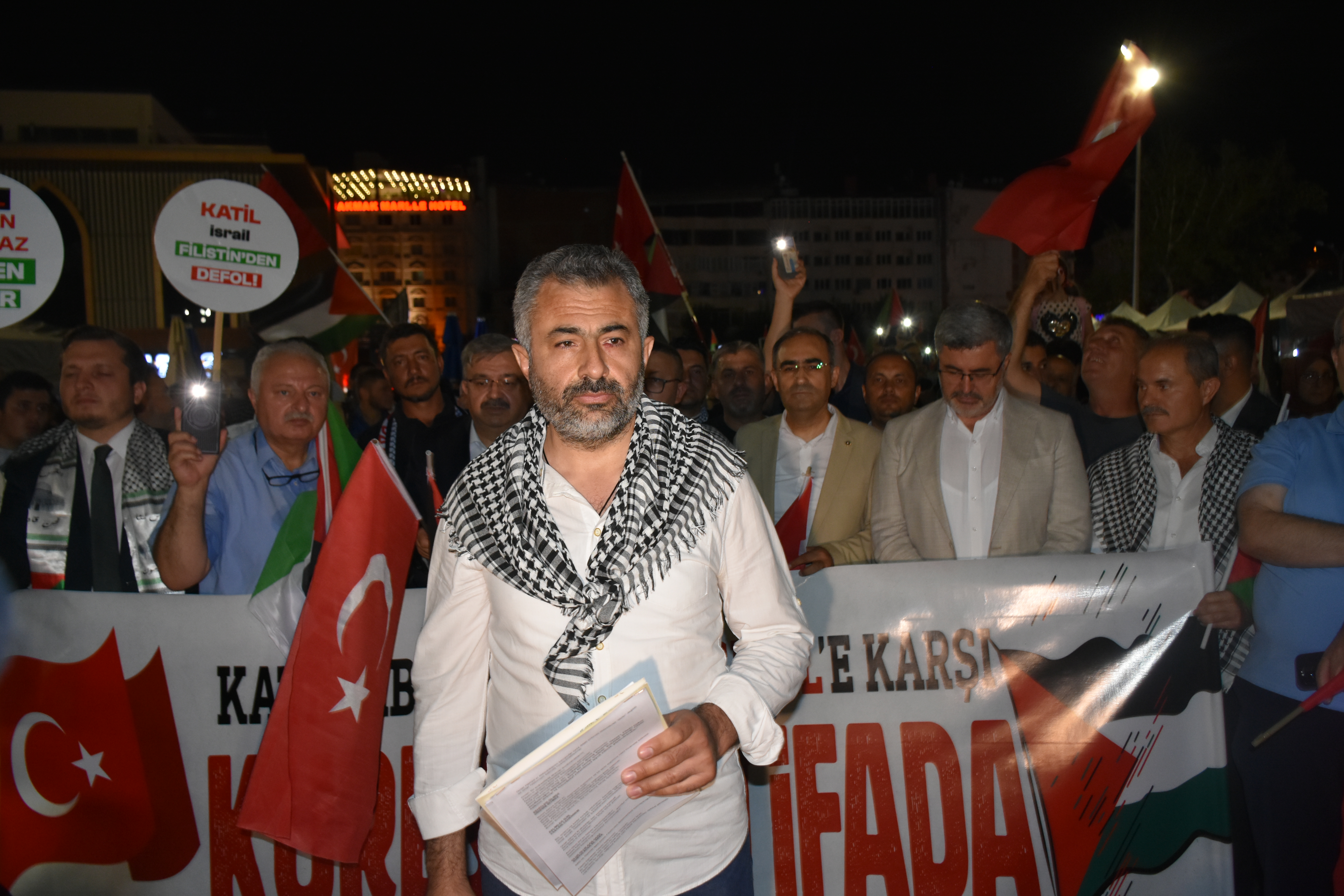 Afyon İsmail Heniyye Ve Gazze İçin Yürüdü