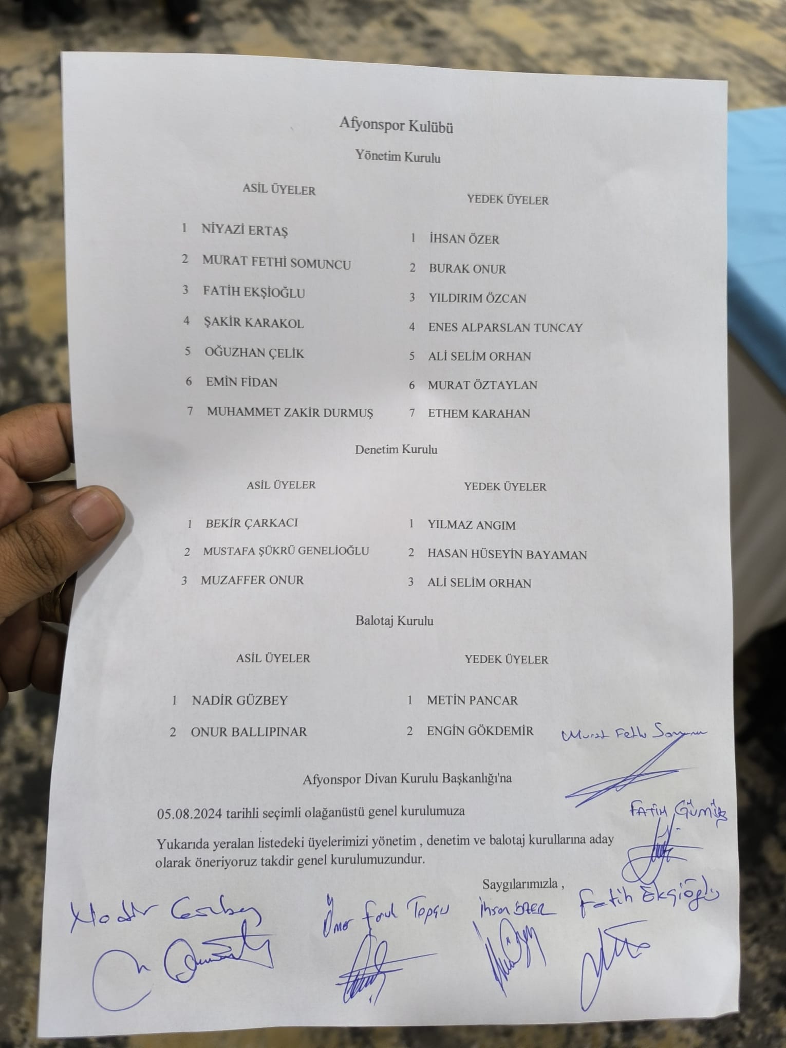 Afyon Spor Kulübü Yeni Başkanını Seçti