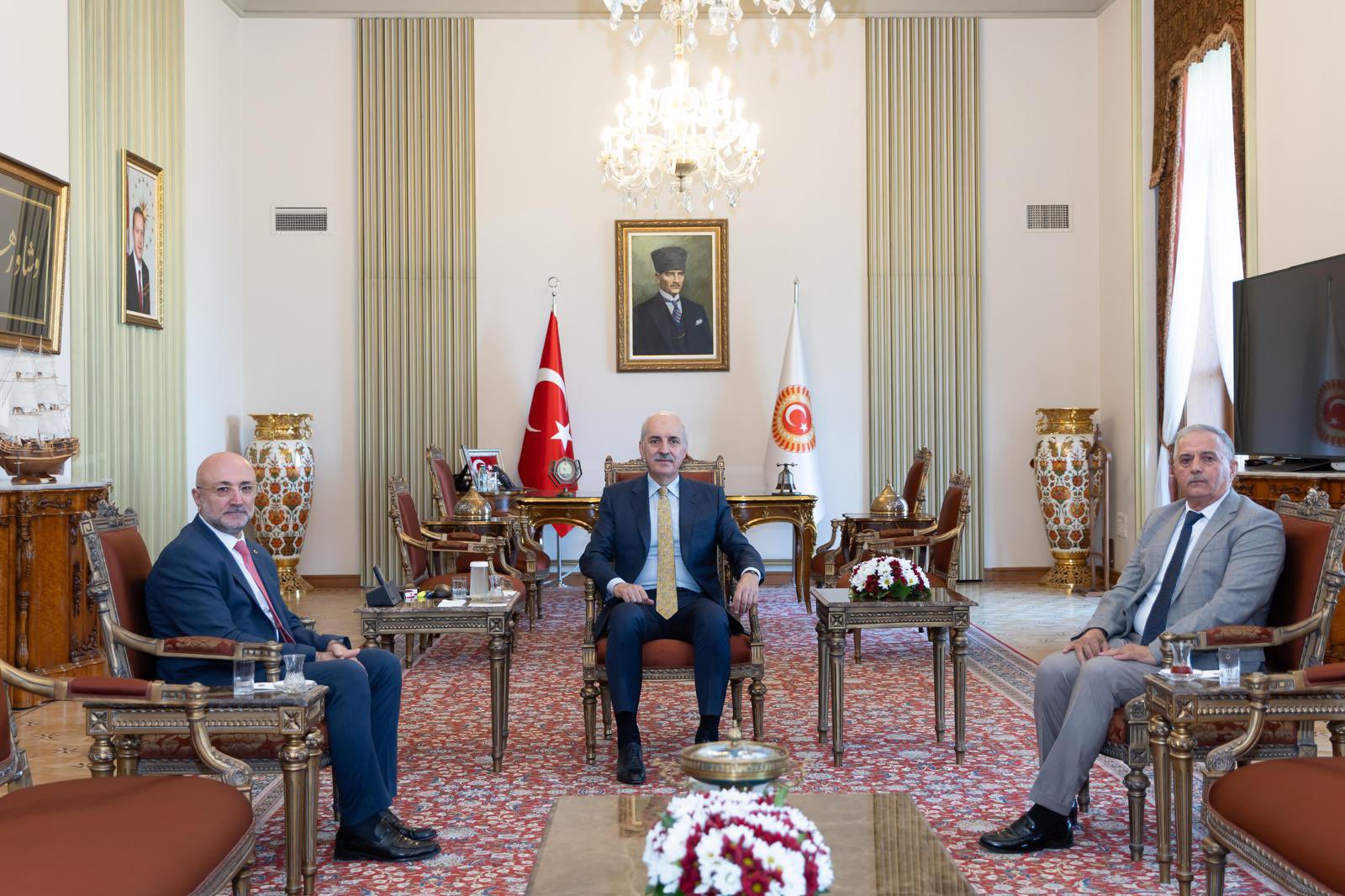 Şahin ve Yeşilay'dan Kritik Ziyaret Meclis Başkanı Kurtulmuş'la Bir Araya Geldiler