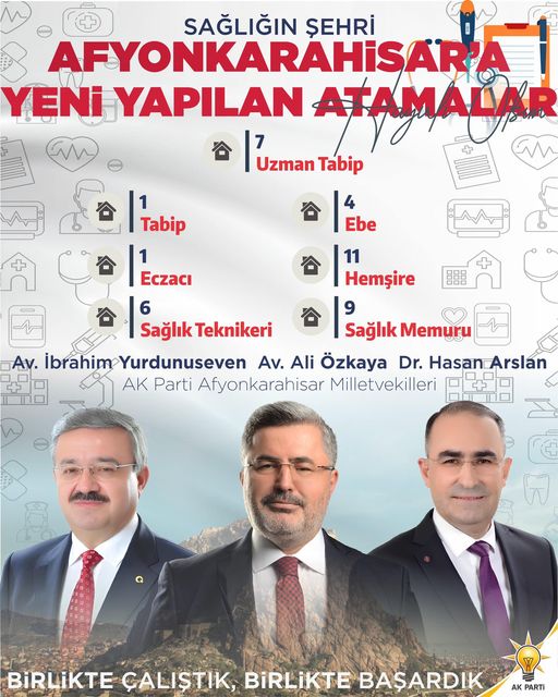 AK Partili Vekillerden Afyonkarahisar'a Sağlık Personeli Müjdesi