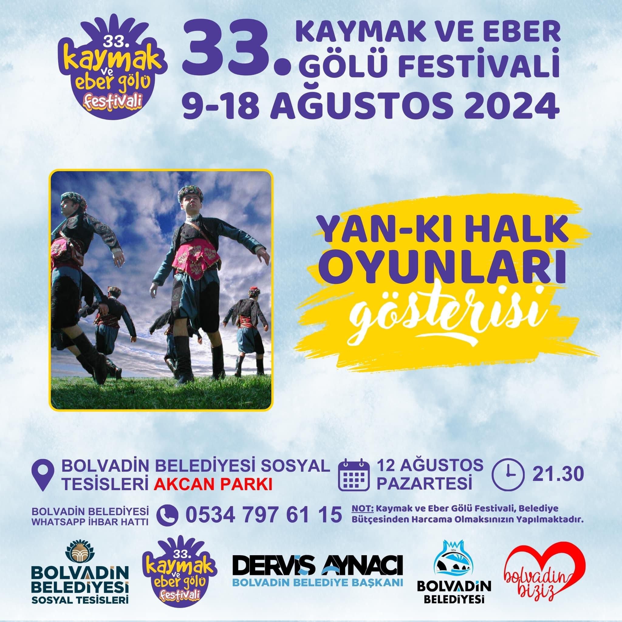 33. Kaymak Ve Eber Gölü Festivali Bolvadin’de Başladı