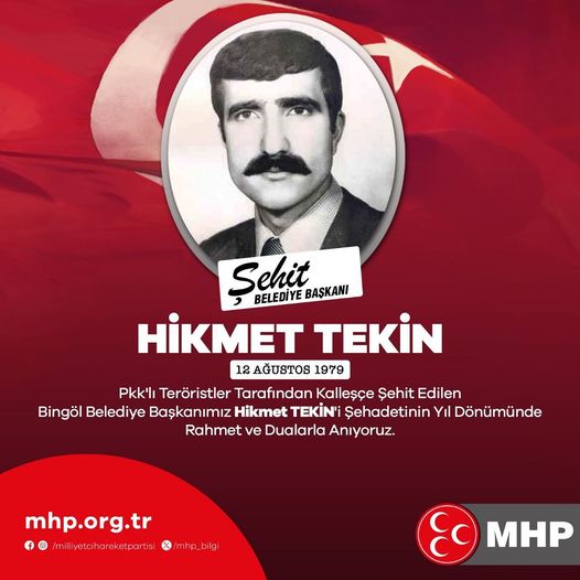 MHP Afyon’dan Duygusal Paylaşım Şehit Belediye Başkanı  Tekin’i Yad Ettiler