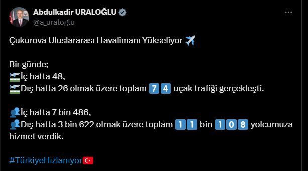 BAKAN URALOĞLU RAKAMLARI PAYLAŞTI